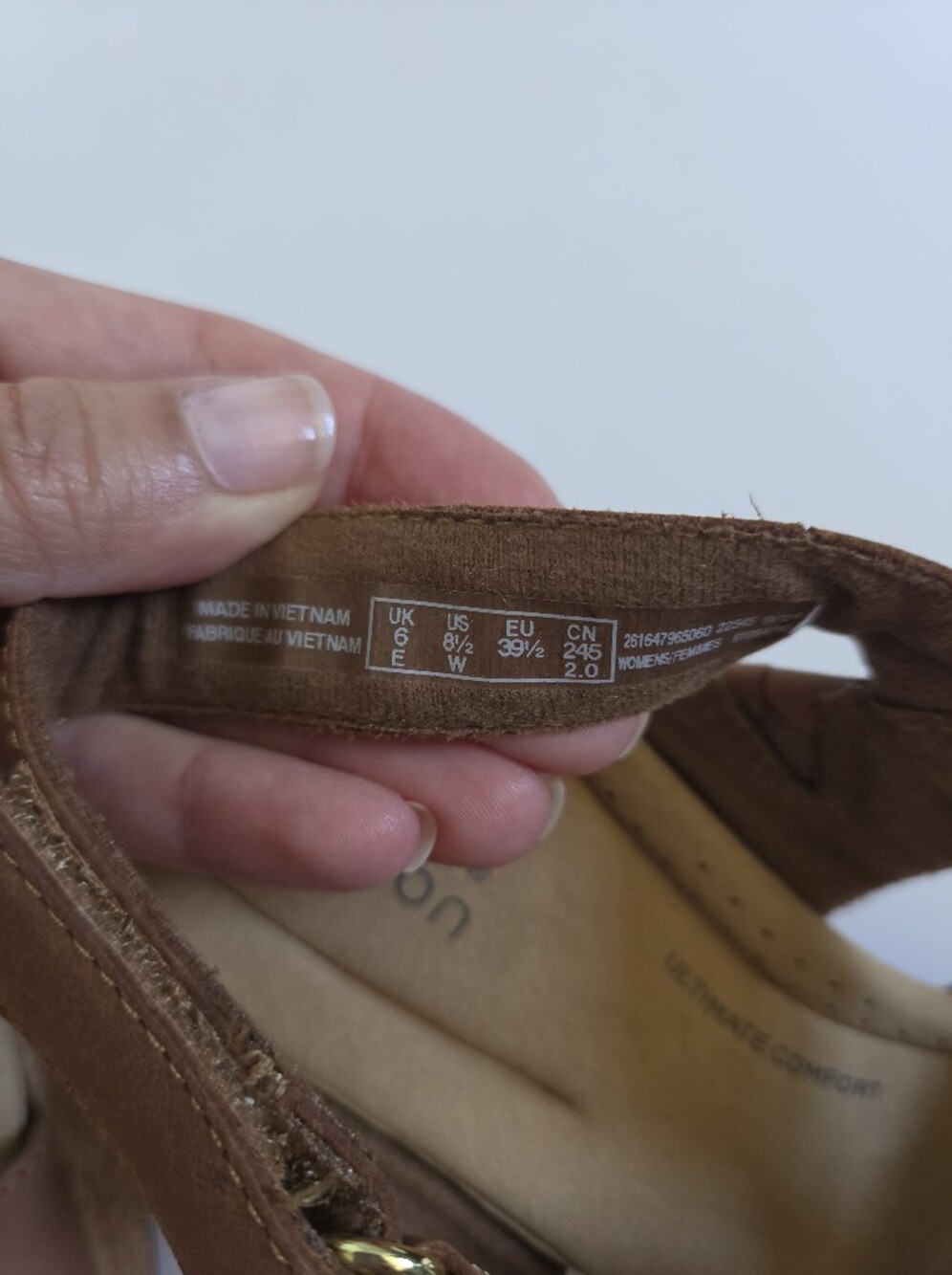 Clarks Collection Giselle Beach Slingback Wedge Sandals in Tan size 8.5 - Picture 4 of 5